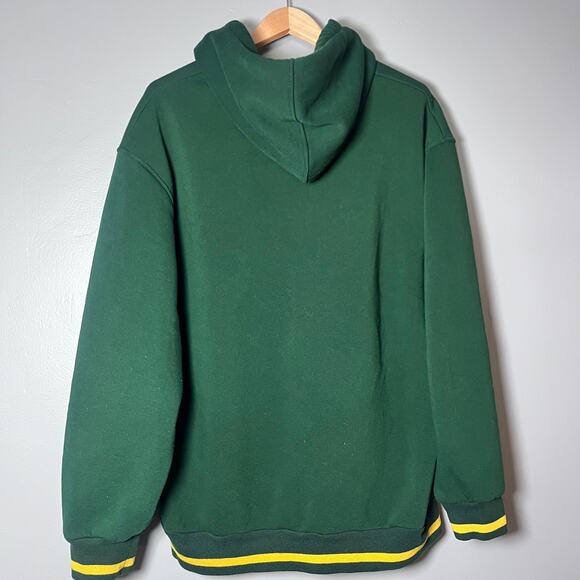 Renegade Green Bay Hoodie XL Green Yellow Pullover Retro NFL Sweatshirt - Picture 2 of 6